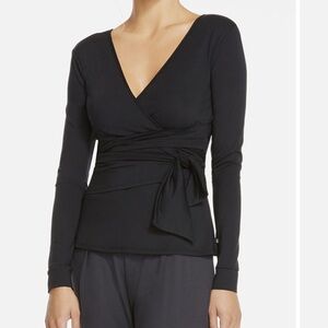 Fabletics Black Performance Wrap Top